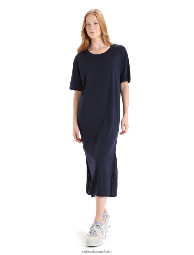 Icebreaker Women Merino Granary DressMidnight Navy 80BXXP727 Clothing