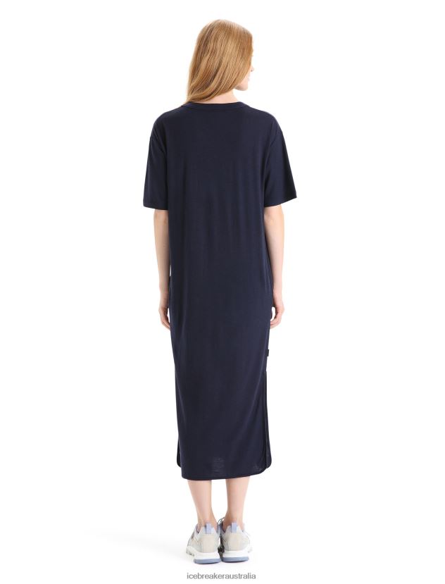 Icebreaker Women Merino Granary DressMidnight Navy 80BXXP727 Clothing