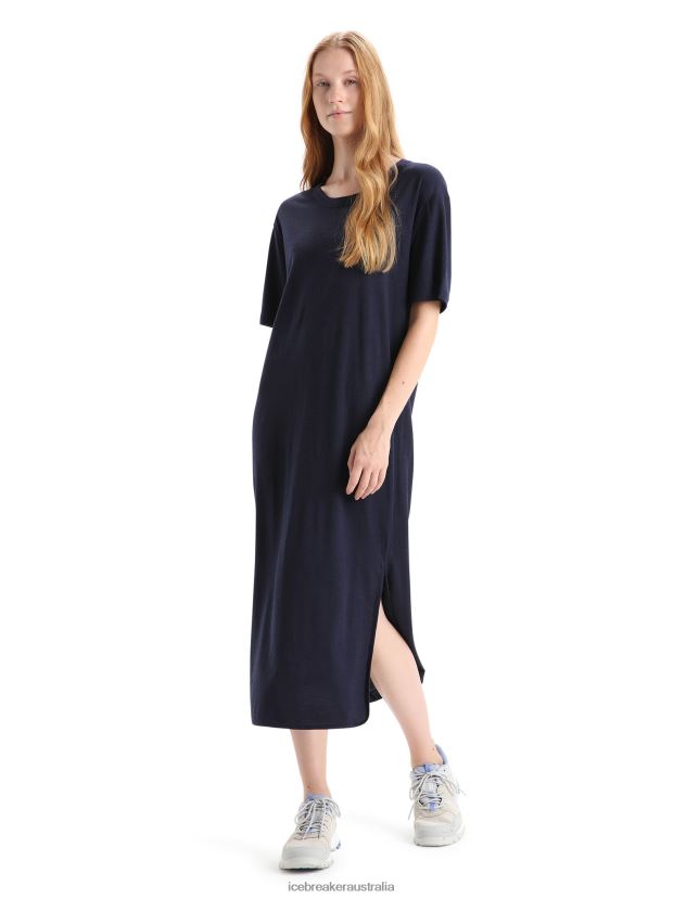 Icebreaker Women Merino Granary DressMidnight Navy 80BXXP727 Clothing