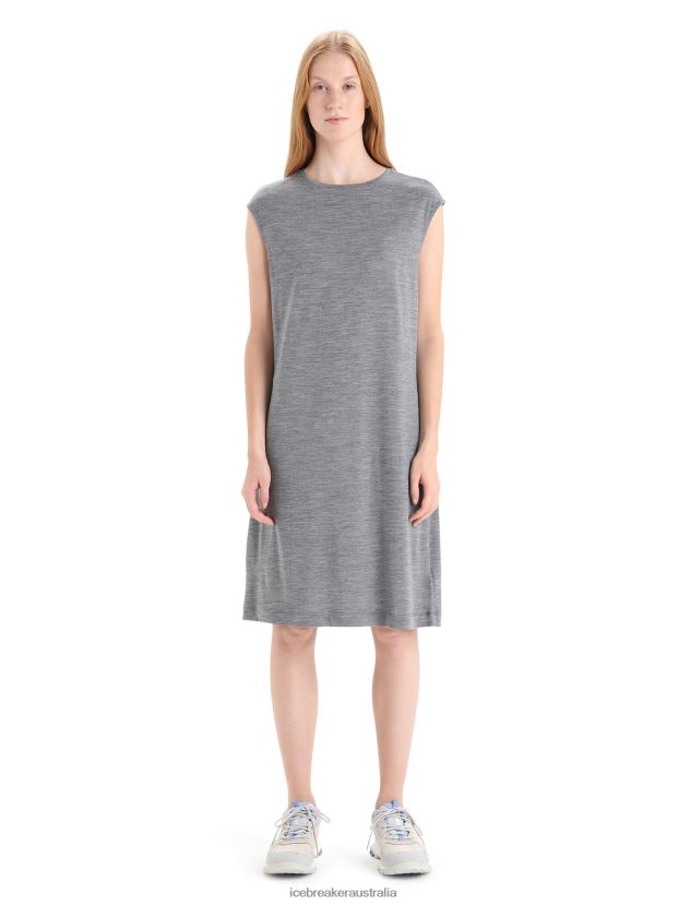 Icebreaker Women Merino Granary Sleeveless DressGritstone Heather 80BXXP729 Clothing