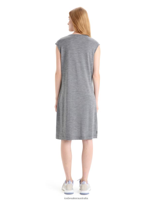 Icebreaker Women Merino Granary Sleeveless DressGritstone Heather 80BXXP729 Clothing