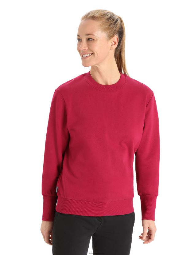 Icebreaker Women Merino Central II Long Sleeve SweatshirtCherry 80BXXP882 Clothing