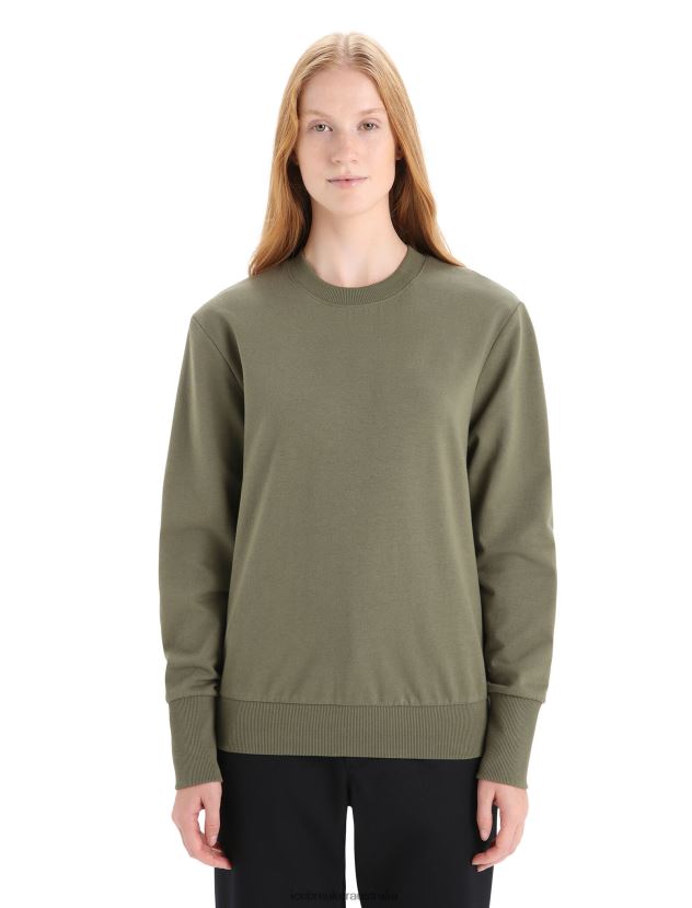 Icebreaker Women Merino Central II Long Sleeve SweatshirtLoden 80BXXP706 Clothing