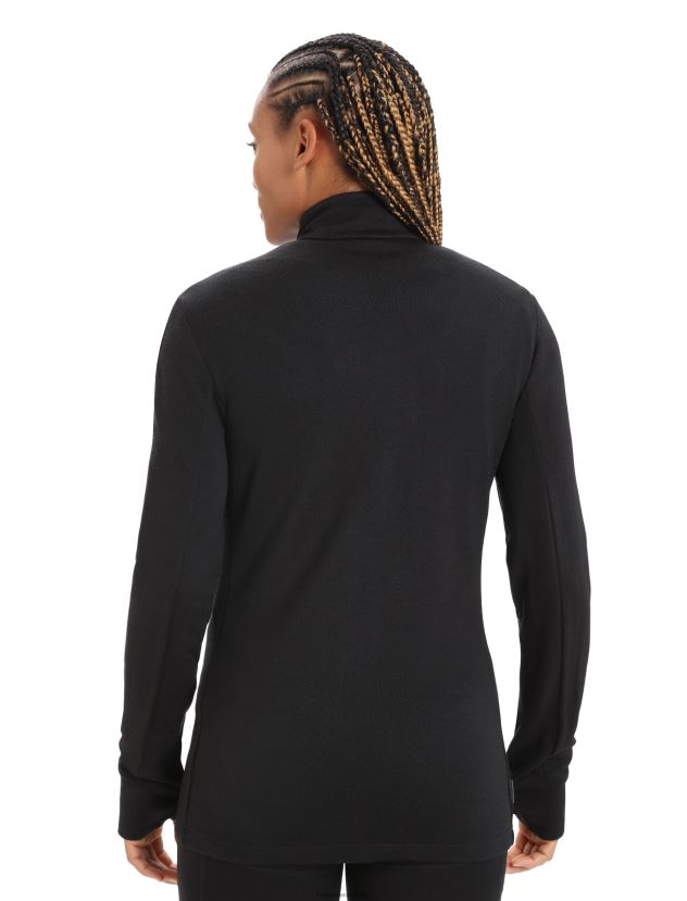 Icebreaker Women Merino Quantum III Long Sleeve Zip JacketBlack 80BXXP714 Clothing