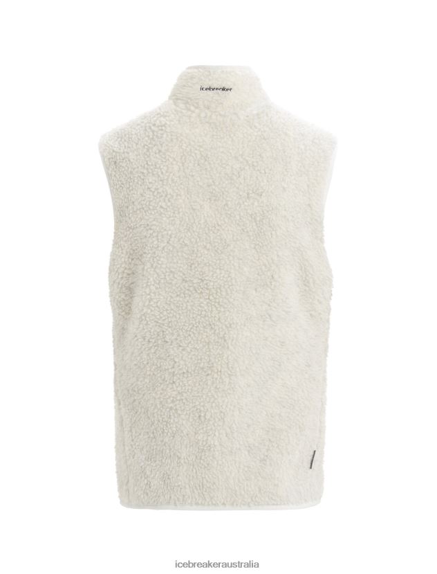 Icebreaker Women RealFleece Merino High Pile VestEcru Heather 80BXXP677 Clothing