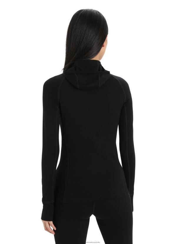 Icebreaker Women ZoneKnit Merino Insulated Long Sleeve Thermal HoodieBlack 80BXXP597 Clothing
