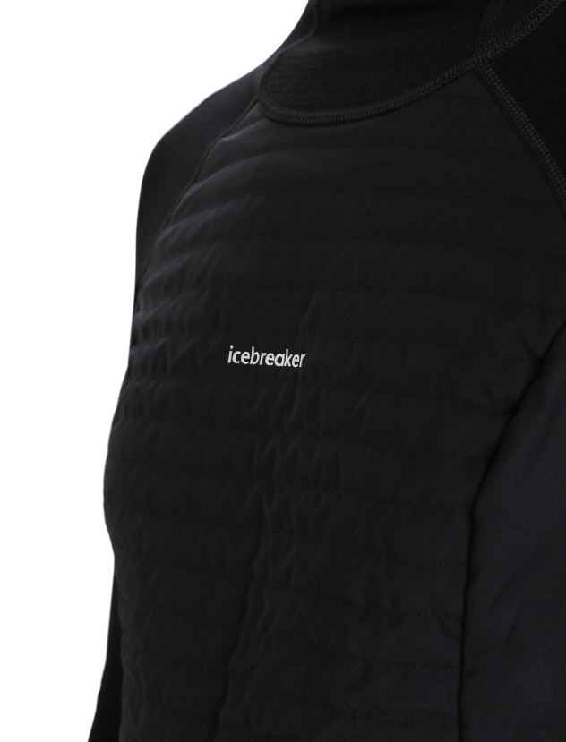 Icebreaker Women ZoneKnit Merino Insulated Long Sleeve Thermal HoodieBlack 80BXXP597 Clothing