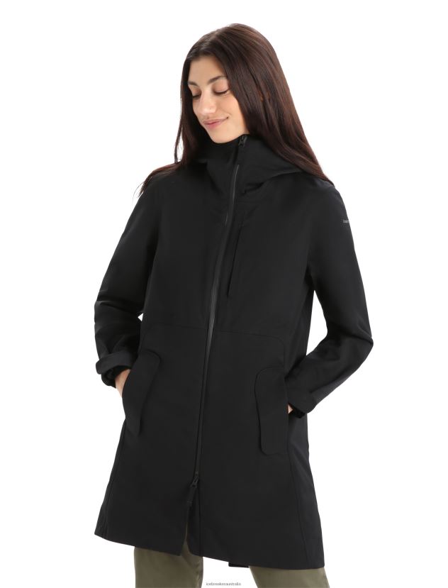 Icebreaker Women City Label Shell+ Merino 4-in-1 ParkaBlack 80BXXP686 Clothing