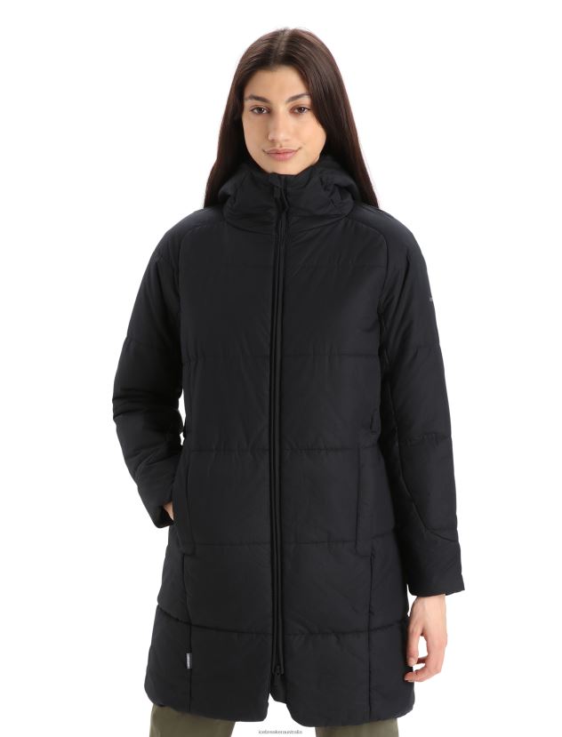 Icebreaker Women MerinoLoft Collingwood II 3Q Hooded JacketBlack 80BXXP685 Clothing