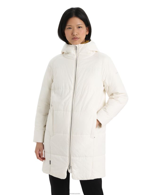 Icebreaker Women MerinoLoft Collingwood II 3Q Hooded JacketSnow 80BXXP840 Clothing