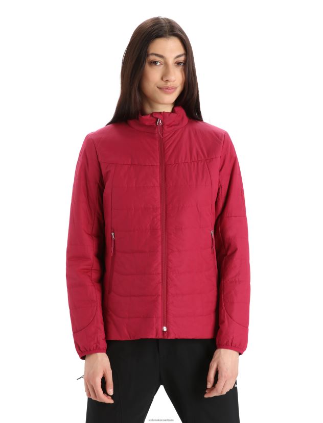 Icebreaker Women MerinoLoft JacketCherry 80BXXP841 Clothing