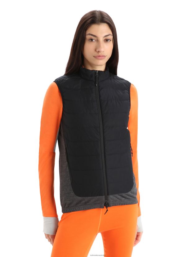 Icebreaker Women MerinoLoft VestBlack/Jet Heather 80BXXP681 Clothing