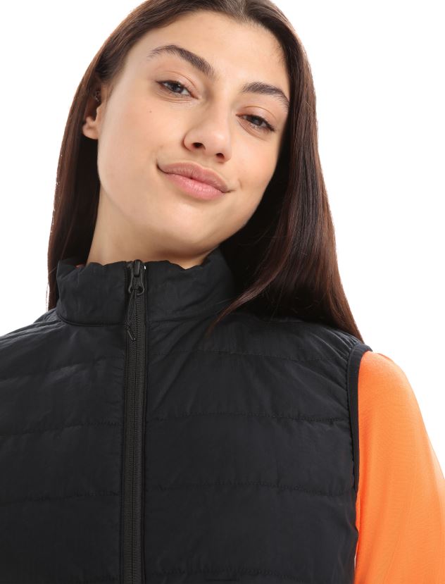 Icebreaker Women MerinoLoft VestBlack/Jet Heather 80BXXP681 Clothing