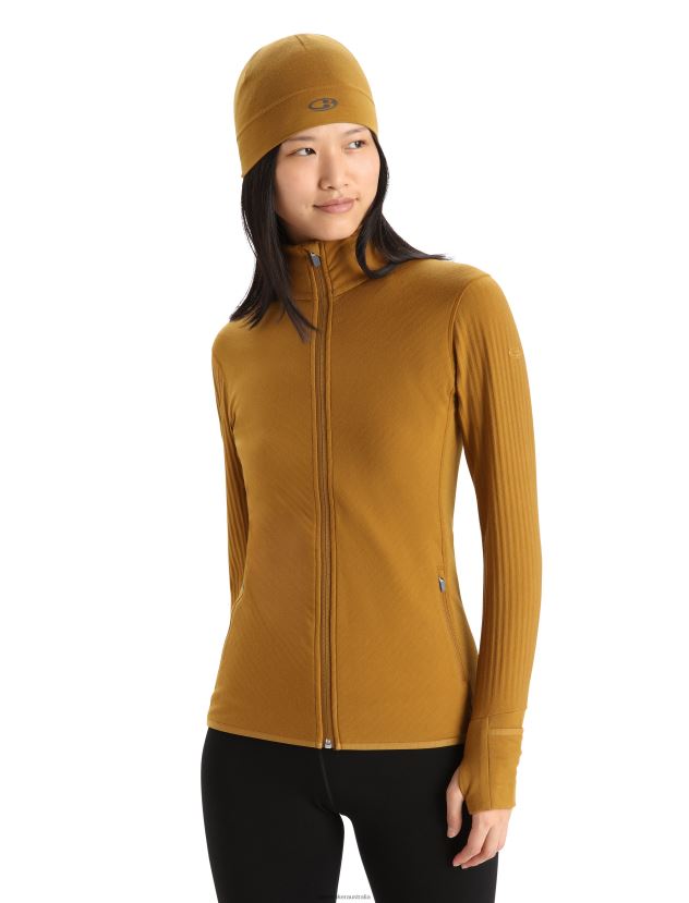 Icebreaker Women RealFleece Merino Descender Long Sleeve Zip JacketClove 80BXXP869 Clothing
