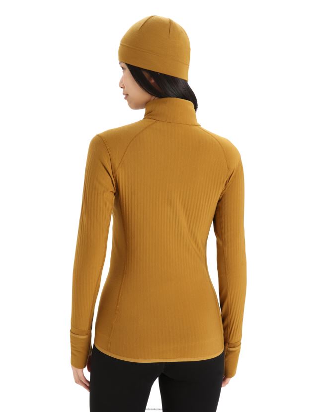Icebreaker Women RealFleece Merino Descender Long Sleeve Zip JacketClove 80BXXP869 Clothing