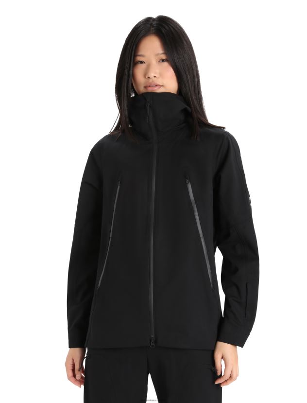 Icebreaker Women Shell+ Merino Hooded JacketBlack 80BXXP827 Clothing