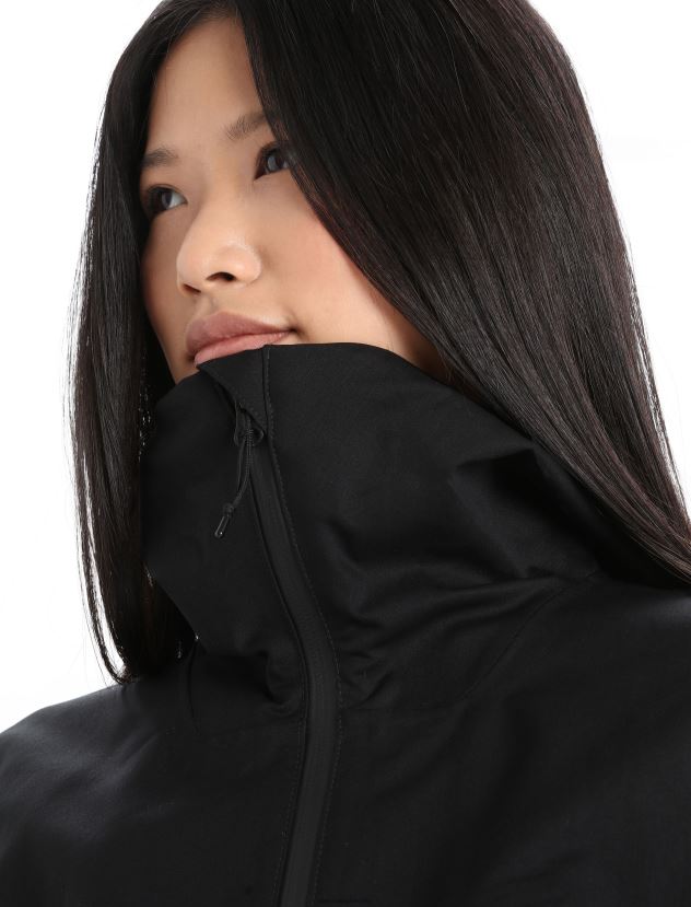 Icebreaker Women Shell+ Merino Hooded JacketBlack 80BXXP827 Clothing