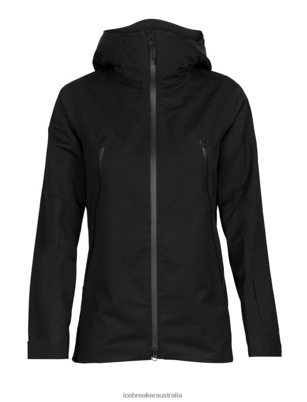Icebreaker Women Shell+ Merino Hooded JacketBlack 80BXXP827 Clothing