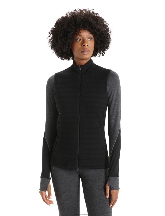 Icebreaker Women ZoneKnit Merino Insulated VestBlack 80BXXP684 Clothing