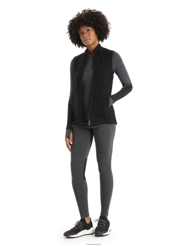 Icebreaker Women ZoneKnit Merino Insulated VestBlack 80BXXP684 Clothing