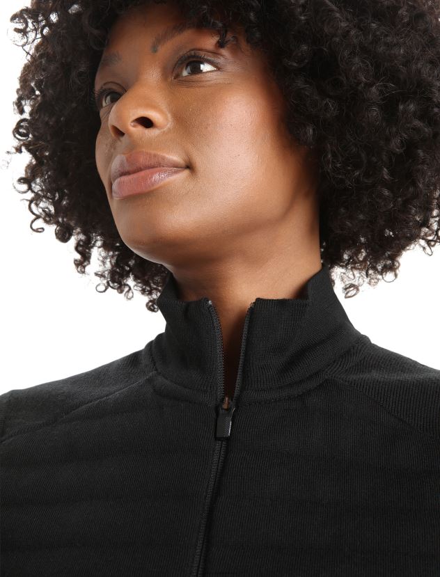 Icebreaker Women ZoneKnit Merino Insulated VestBlack 80BXXP684 Clothing