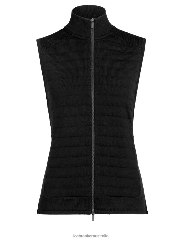 Icebreaker Women ZoneKnit Merino Insulated VestBlack 80BXXP684 Clothing