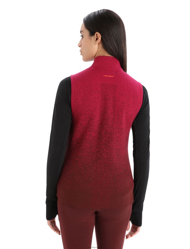 Icebreaker Women ZoneKnit Merino Insulated Vest Into the DeepCherry/Espresso 80BXXP884 Clothing