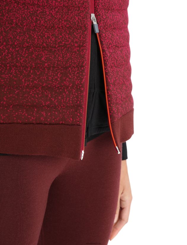 Icebreaker Women ZoneKnit Merino Insulated Vest Into the DeepCherry/Espresso 80BXXP884 Clothing