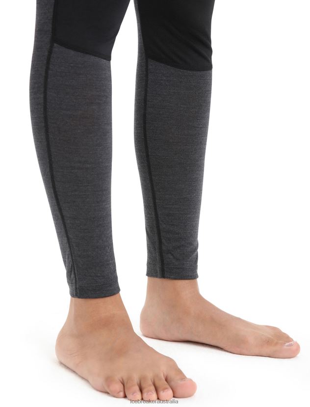 Icebreaker Women 125 ZoneKnit Merino Thermal LeggingsBlack/Jet Heather 80BXXP592 Clothing
