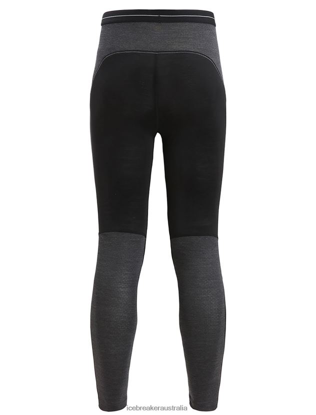 Icebreaker Women 125 ZoneKnit Merino Thermal LeggingsBlack/Jet Heather 80BXXP592 Clothing