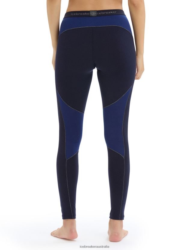 Icebreaker Women BodyfitZone Merino 260 Zone Thermal LeggingsMidnight Navy/Royal Navy 80BXXP864 Clothing