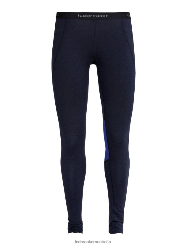 Icebreaker Women BodyfitZone Merino 260 Zone Thermal LeggingsMidnight Navy/Royal Navy 80BXXP864 Clothing