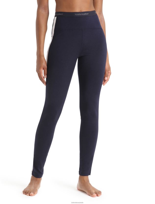 Icebreaker Women Merino 200 Sonebula Thermal LeggingsMidnight Navy/Snow 80BXXP587 Clothing