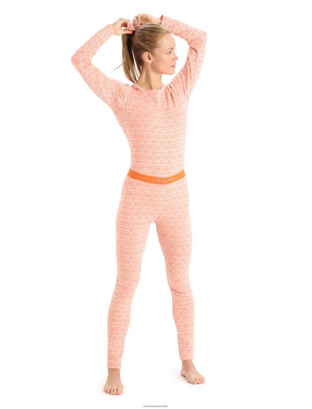Icebreaker Women Merino 250 Vertex Thermal Leggings Alpine GeoSnow/Flash 80BXXP868 Clothing