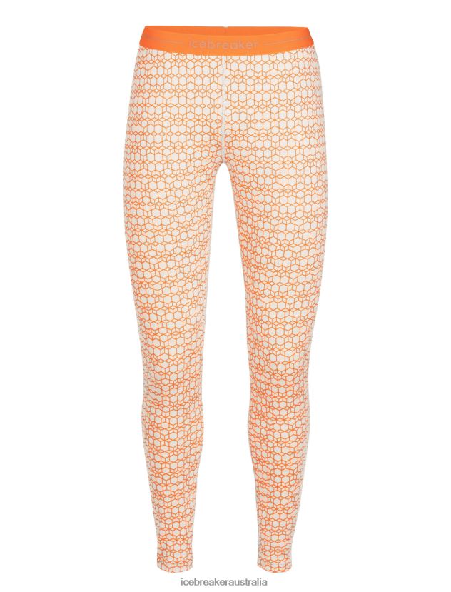 Icebreaker Women Merino 250 Vertex Thermal Leggings Alpine GeoSnow/Flash 80BXXP868 Clothing