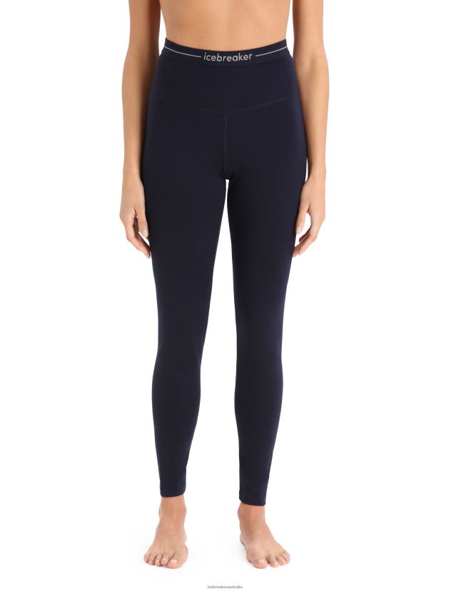 Icebreaker Women Merino 260 Tech High Rise Thermal LeggingsMidnight Navy 80BXXP578 Clothing