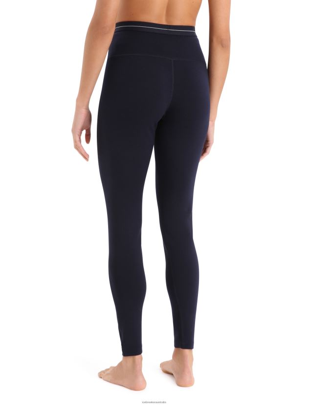 Icebreaker Women Merino 260 Tech High Rise Thermal LeggingsMidnight Navy 80BXXP578 Clothing