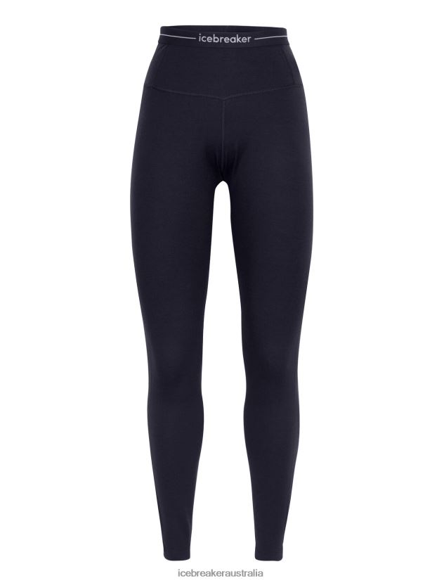 Icebreaker Women Merino 260 Tech High Rise Thermal LeggingsMidnight Navy 80BXXP578 Clothing