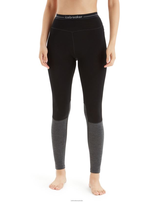 Icebreaker Women Merino 260 ZoneKnit LeggingsBlack/Jet Heather 80BXXP598 Clothing