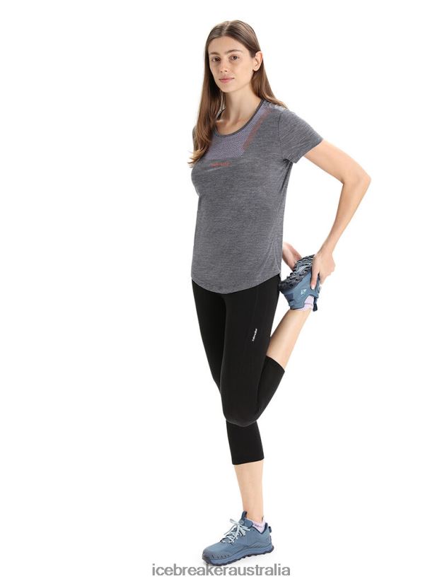 Icebreaker Women Merino Fastray High Rise 3/4 TightsBlack 80BXXP737 Clothing