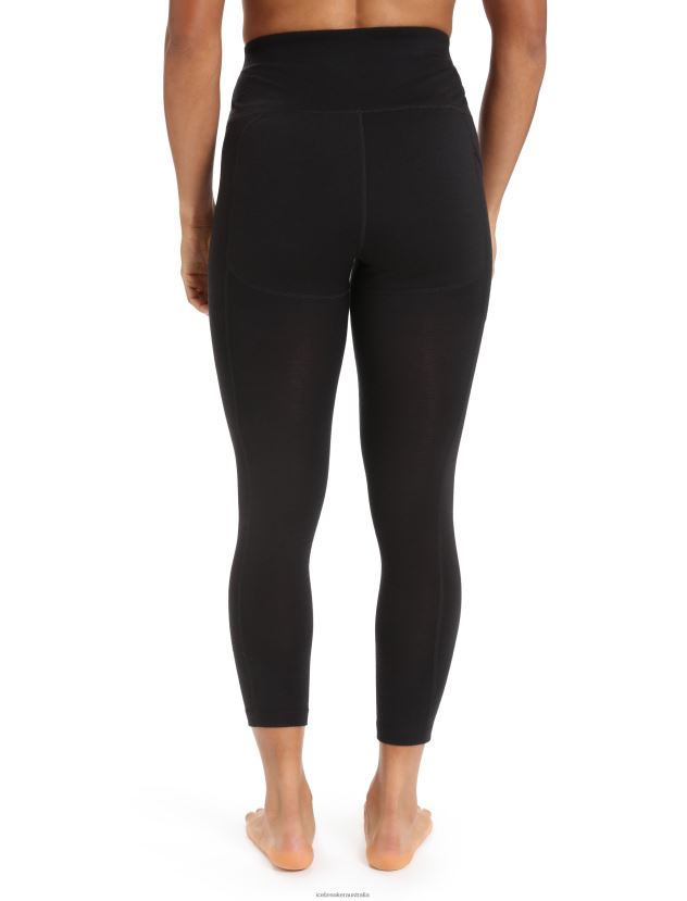Icebreaker Women Merino Fastray High Rise TightsBlack 80BXXP733 Clothing