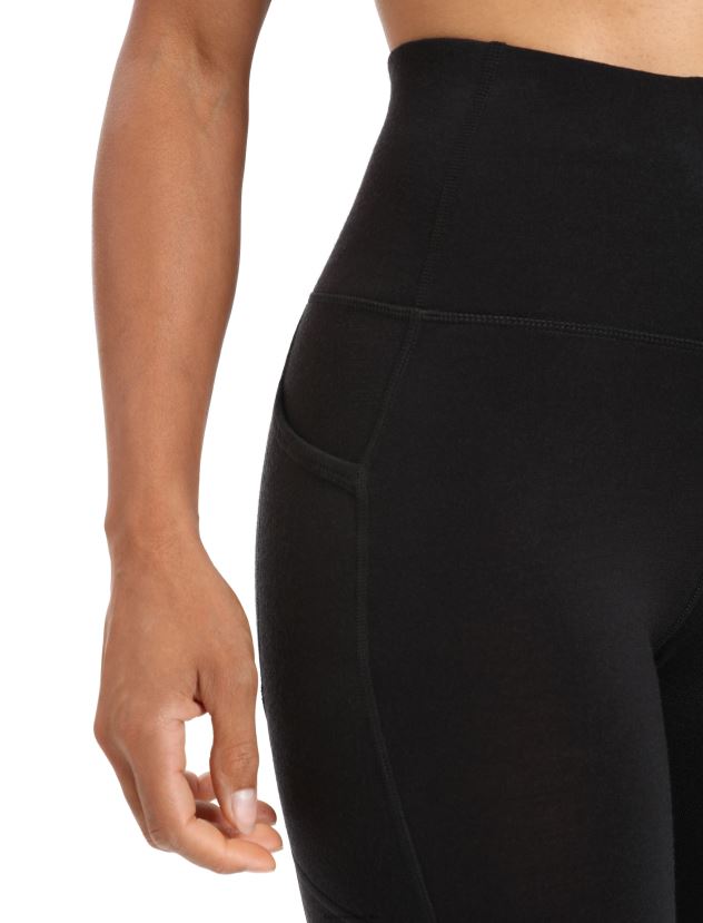 Icebreaker Women Merino Fastray High Rise TightsBlack 80BXXP733 Clothing