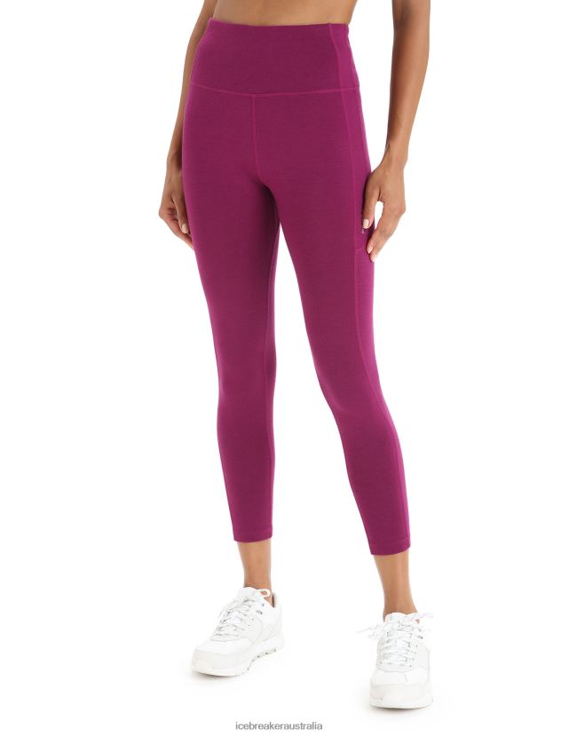 Icebreaker Women Merino Fastray High Rise TightsGo Berry 80BXXP734 Clothing