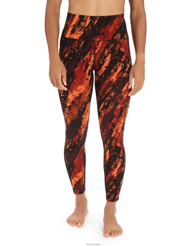Icebreaker Women Merino Fastray High Rise Tights SedimentaryCherry/Flash 80BXXP839 Clothing