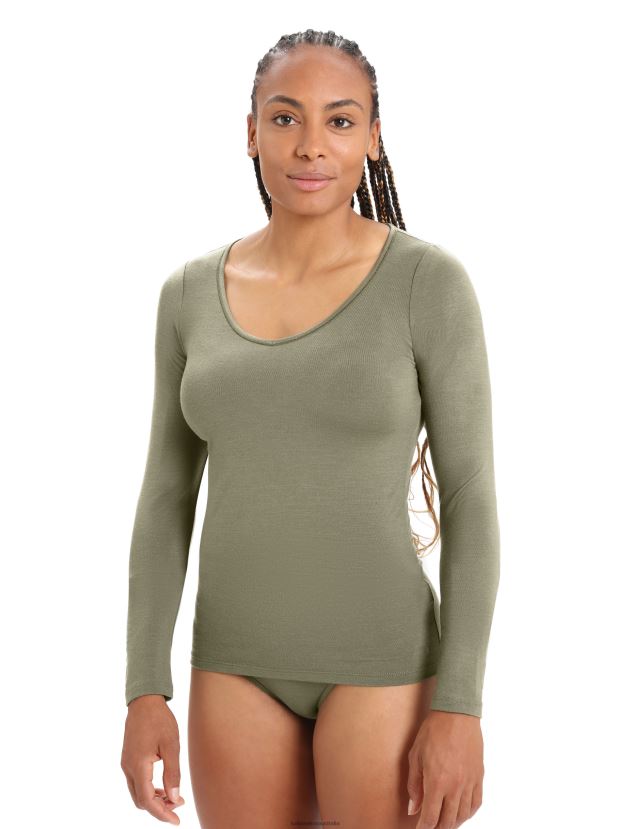 Icebreaker Women Merino Siren Long Sleeve Sweetheart TopLoden 80BXXP551 Clothing