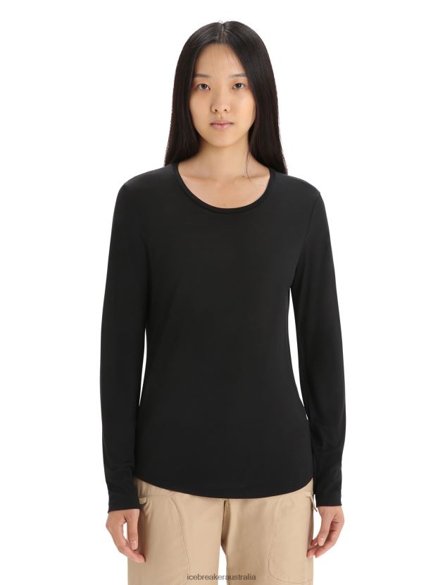 Icebreaker Women Merino Sphere II Long Sleeve T-ShirtBlack 80BXXP690 Clothing
