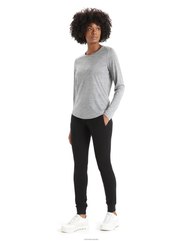Icebreaker Women Merino Sphere II Long Sleeve T-ShirtMetro Heather 80BXXP688 Clothing