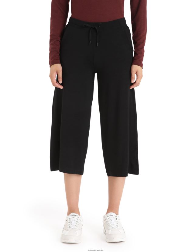 Icebreaker Women Cool-Lite Merino Yanni Culotte PantsBlack 80BXXP796 Clothing