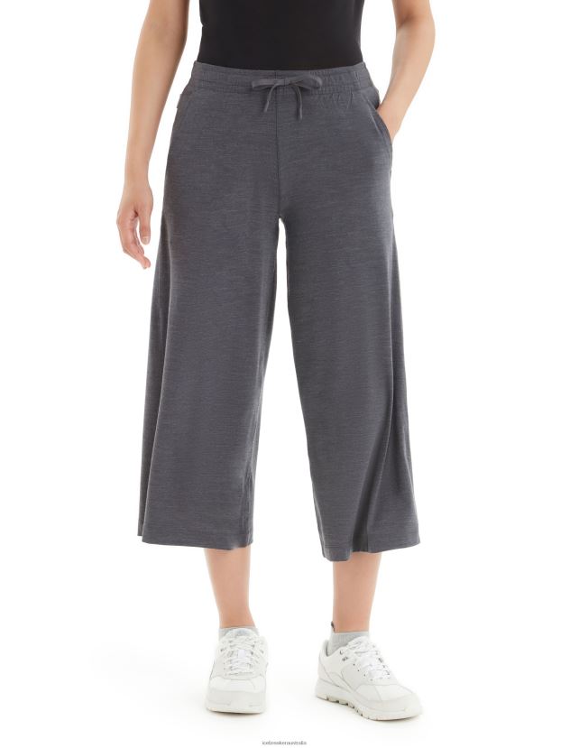 Icebreaker Women Cool-Lite Merino Yanni Culotte PantsMonsoon Heather 80BXXP797 Clothing