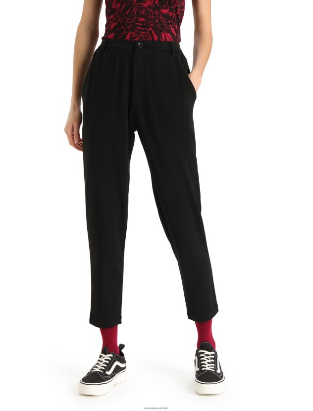 Icebreaker Women MerinoFine Interlock PantsBlack 80BXXP748 Clothing